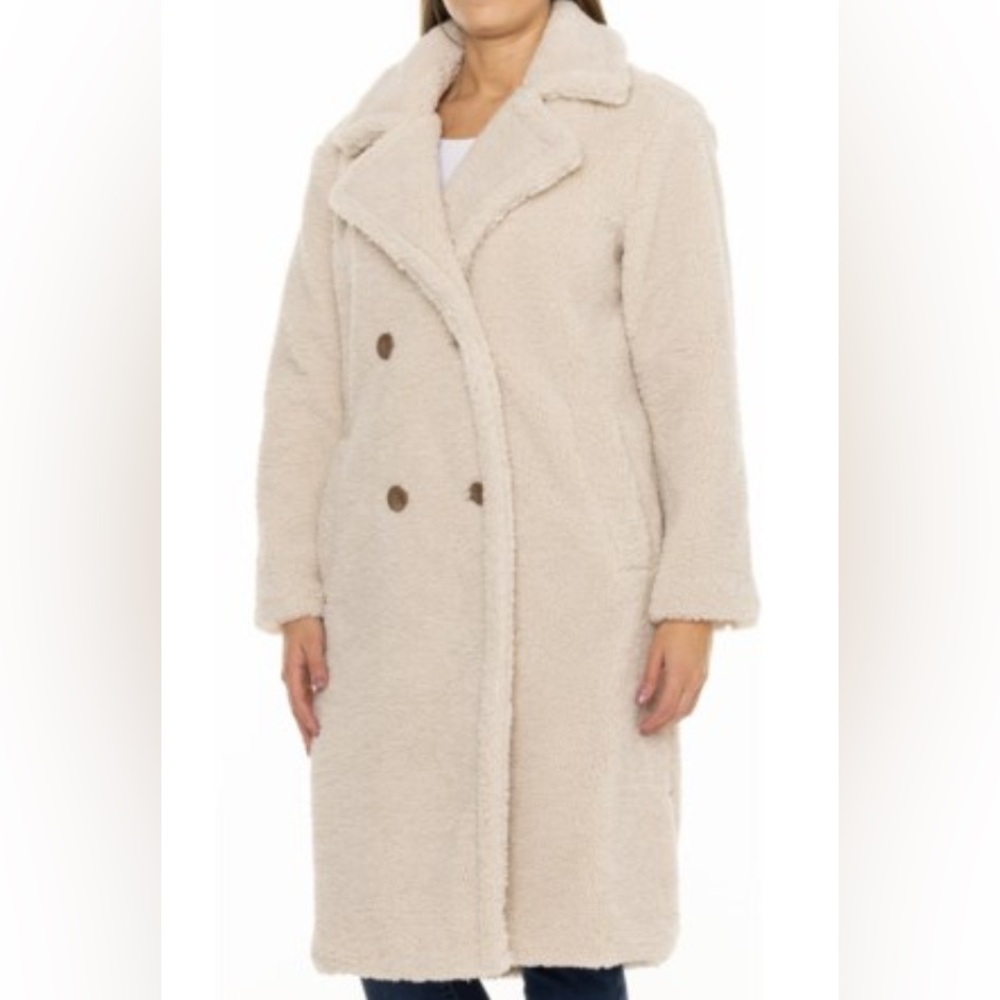 BEARPAW Sherpa Teddy Coat Color Cream‎ Size L